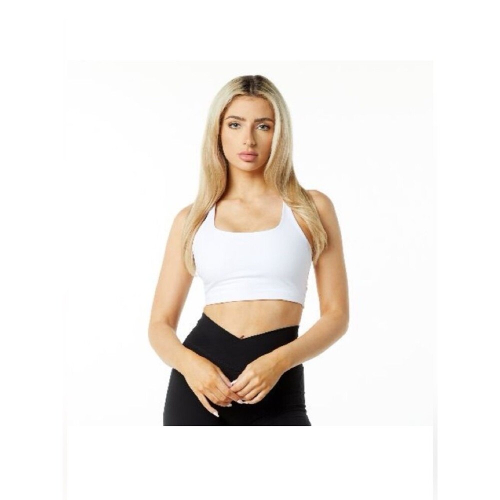 Alphalete SURFACE ALTITUDE BRA Women's Medium-Impact Single-Brushed White